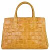 VERA Large Handbags | Vera Italy "Francha" Mustard