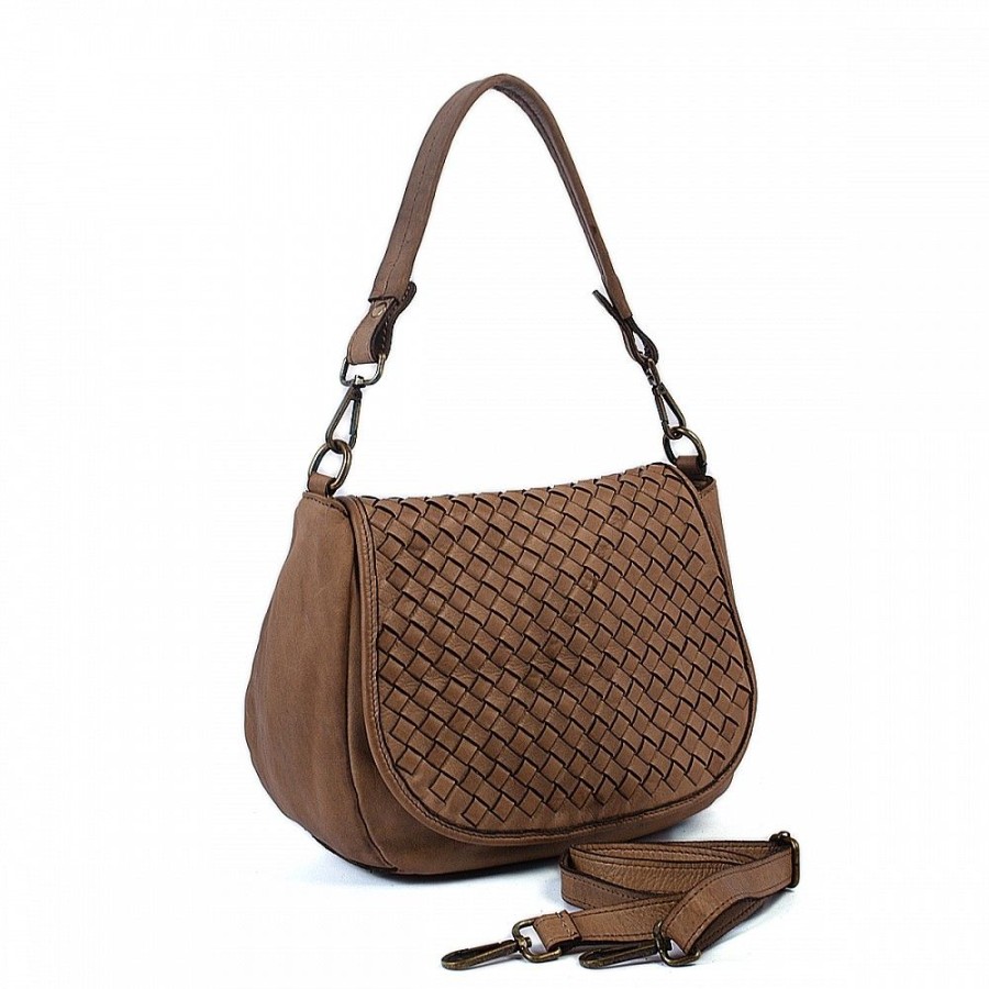 VERA Large Handbags | Vera Italy "Nesa" Taupe