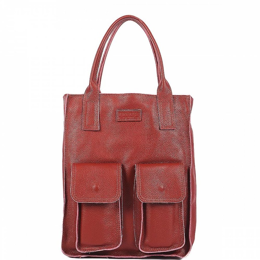 VERA Large Handbags | Vera Italy "Ikara" Burgundy