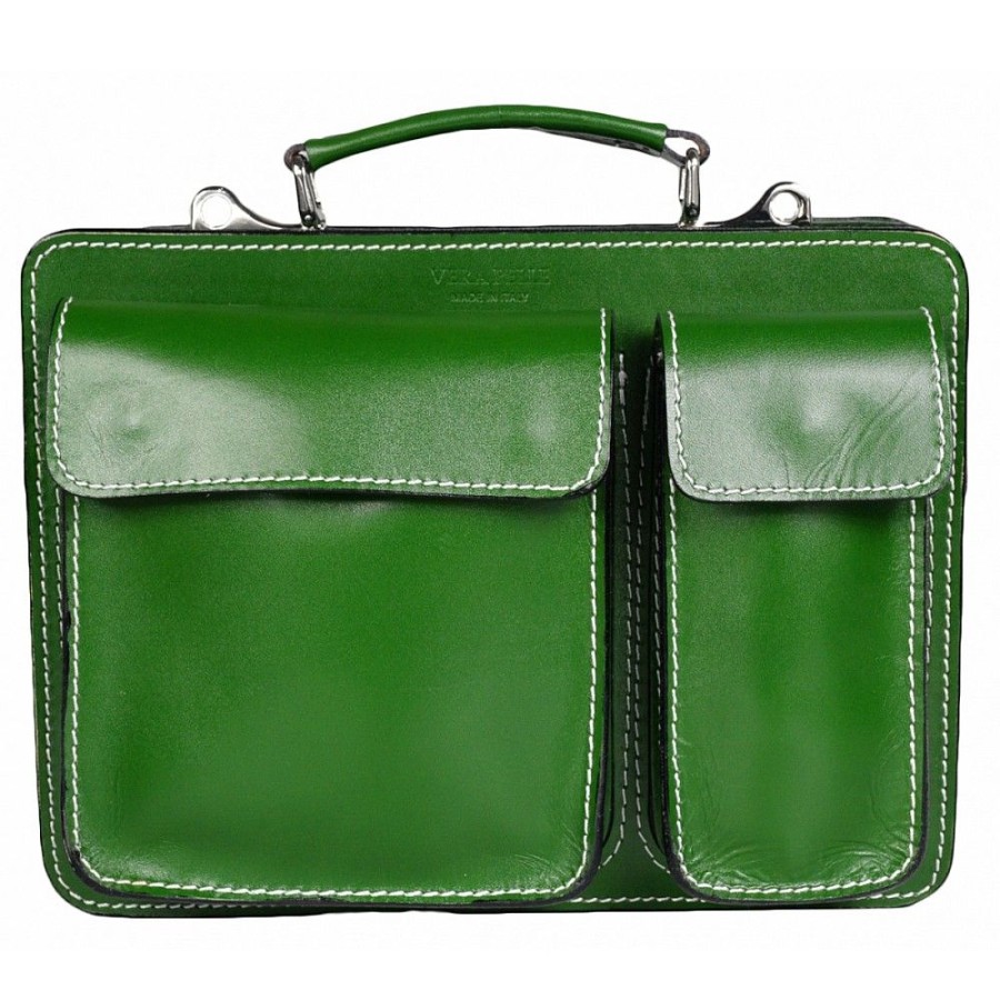 VERA Briefcases | Vera Italy "Kris" Green