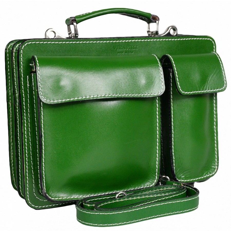 VERA Briefcases | Vera Italy "Kris" Green