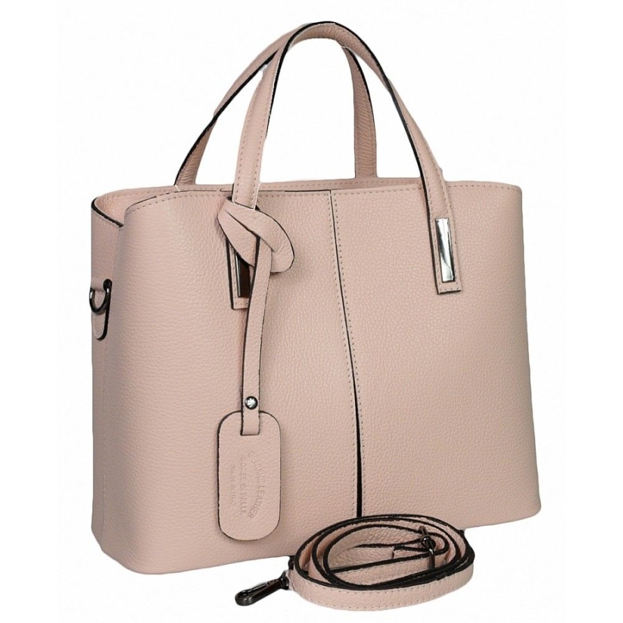 VERA Large Handbags | Vera Italy "Adalina" Rose Powder