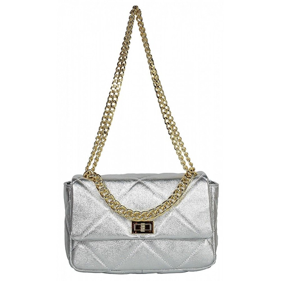 VERA Formal Handbags | Vera Italy "Bagersa" Silver