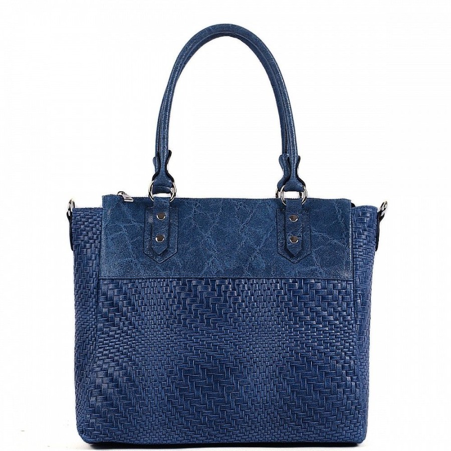 VERA Large Handbags | Vera Italy "Lurina" Blue