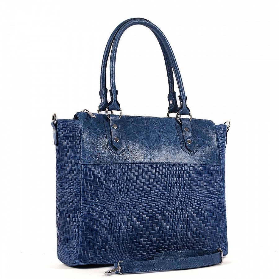 VERA Large Handbags | Vera Italy "Lurina" Blue