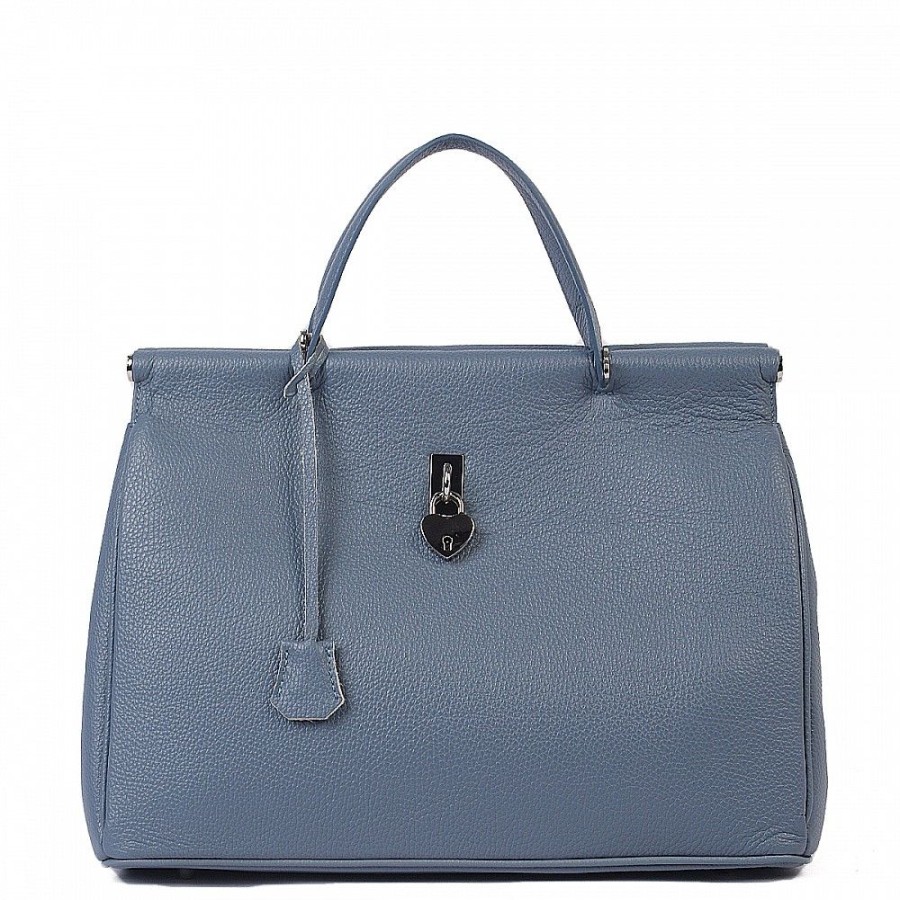 VERA Large Handbags | Vera Italy "Foley" Light Blue