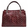 VERA Large Handbags | Vera Italy "Bernadeta" Bordeaux