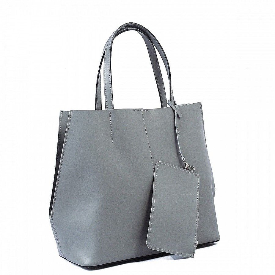 VERA Large Handbags | Vera Italy "Yarosa" Light Grey