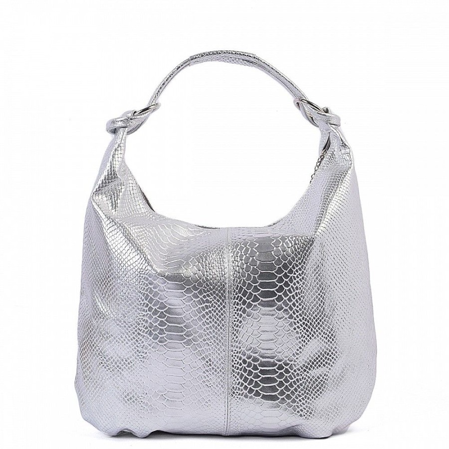 VERA Large Handbags | Vera Italy "Meirima" Silver