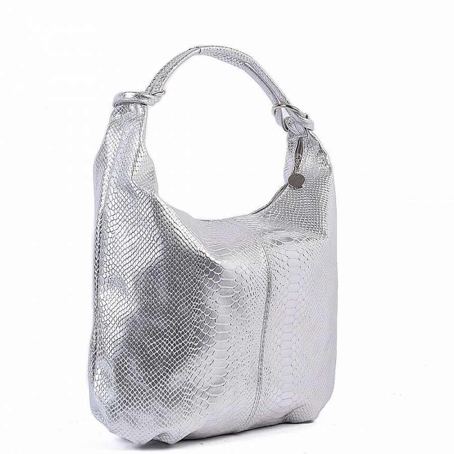 VERA Large Handbags | Vera Italy "Meirima" Silver