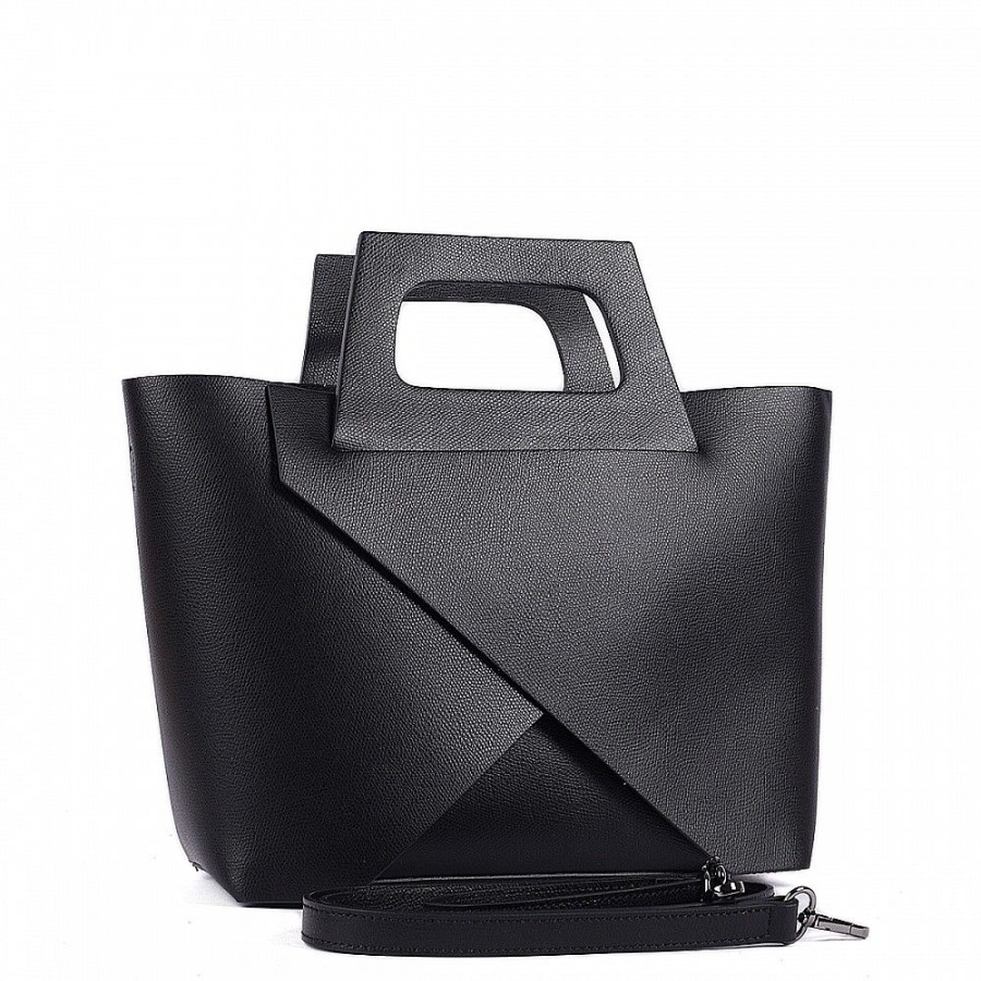 VERA Large Handbags | Vera Italy "Aiga" Black