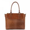 VERA Large Handbags | Vera Italy "Lumina" Cognac