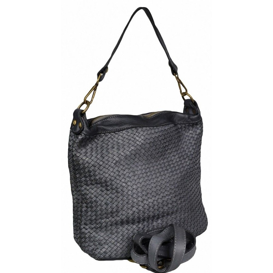 VERA Large Handbags | Vera Italy "Brenaya" Dark Grey