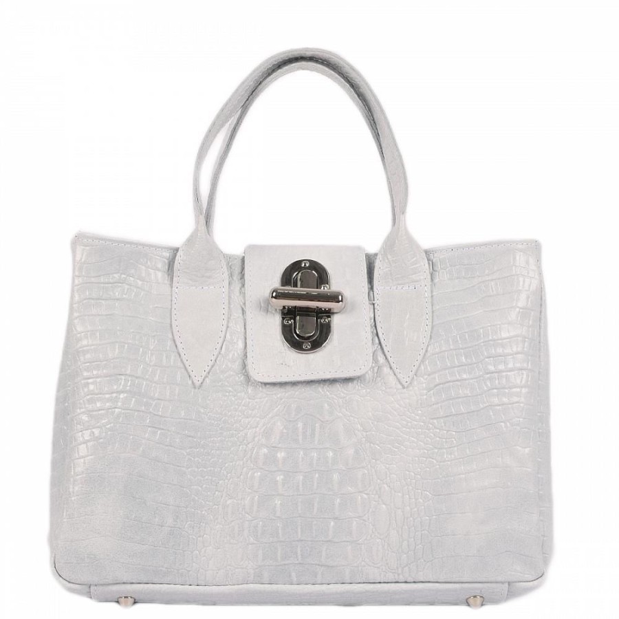 VERA Cross Body Handbags | Vera Italy "Greyana" Light Grey