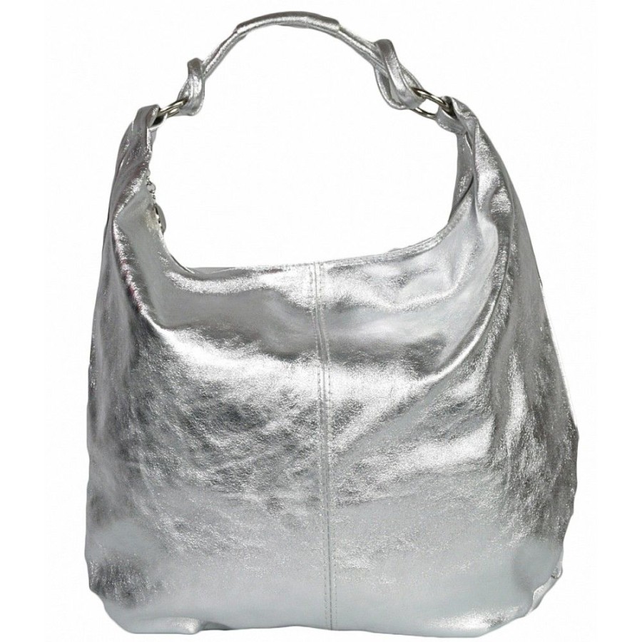 VERA Large Handbags | Vera Italy "Ksira" Silver