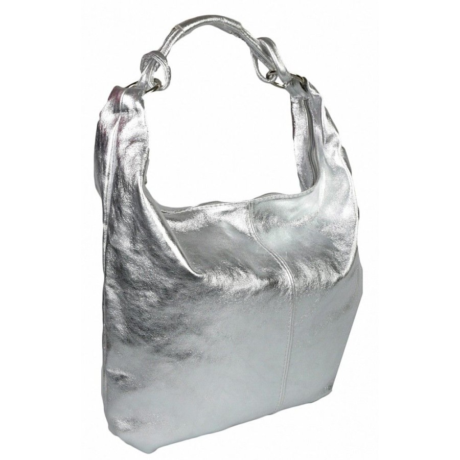 VERA Large Handbags | Vera Italy "Ksira" Silver