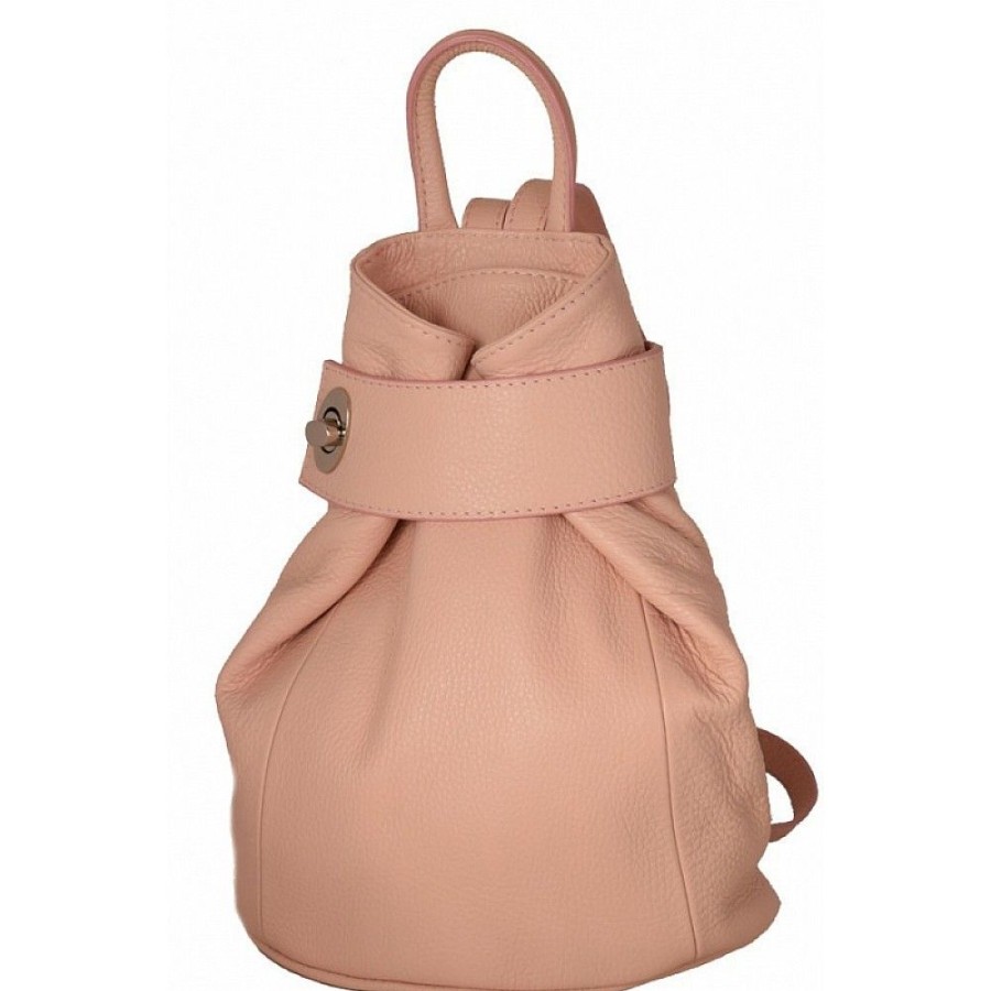 VERA Leather Backpacks | Vera Italy "Darcy" Rose Powder