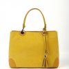 VERA Large Handbags | Vera Italy "Elizabetta" Yellow