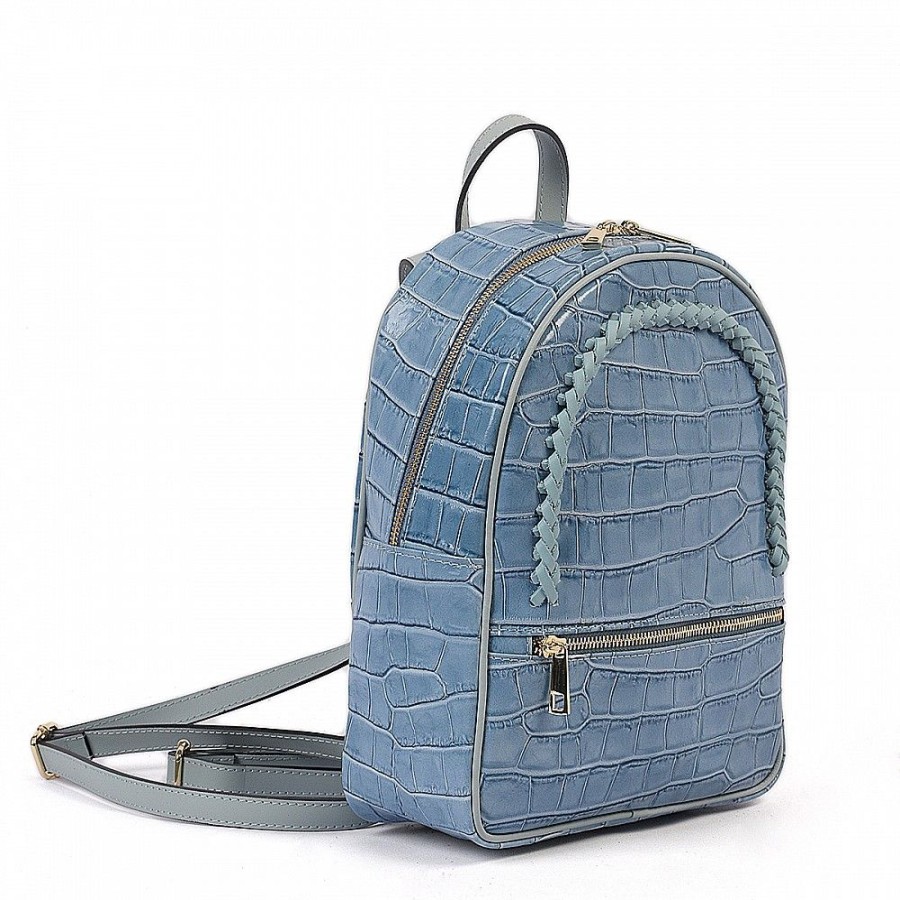 VERA Leather Backpacks | Vera Italy "Elche" Blue