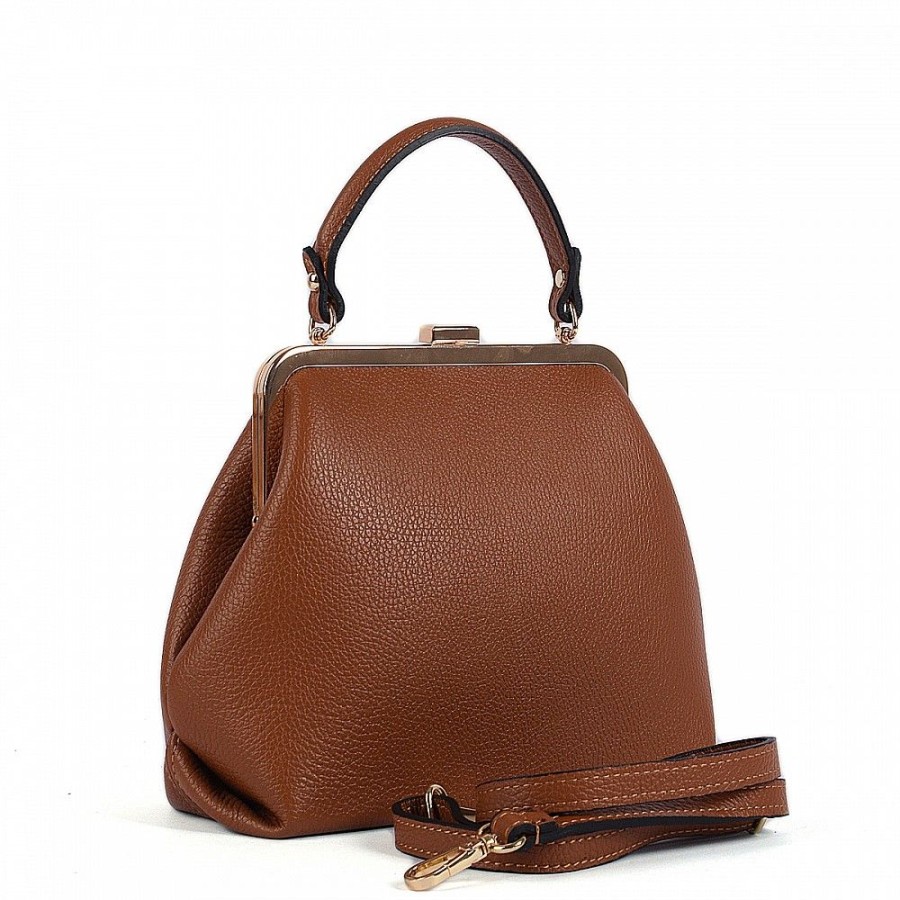 VERA Formal Handbags | Vera Italy "Minerva" Cognac