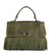 VERA Large Handbags | Vera Italy "Dizea" Dark Green