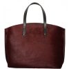 VERA Large Handbags | Vera Italy "Patriciana" Bordeaux