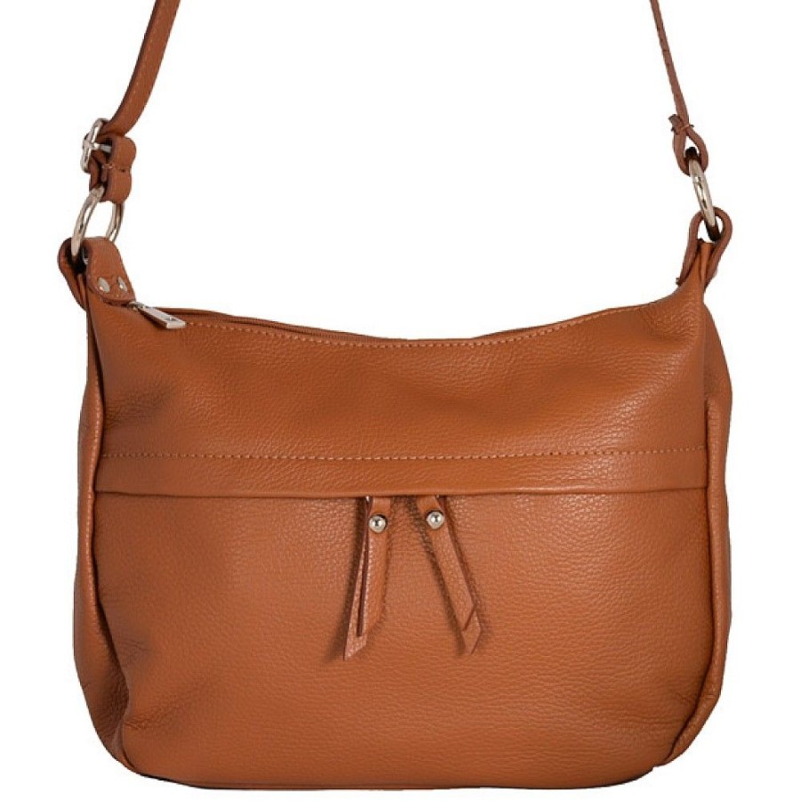 VERA Cross Body Handbags | Vera Italy "Felicia" Cognac