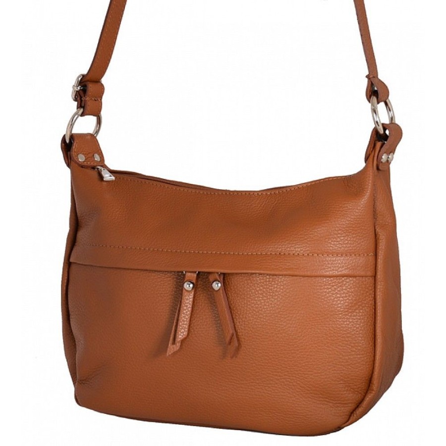 VERA Cross Body Handbags | Vera Italy "Felicia" Cognac