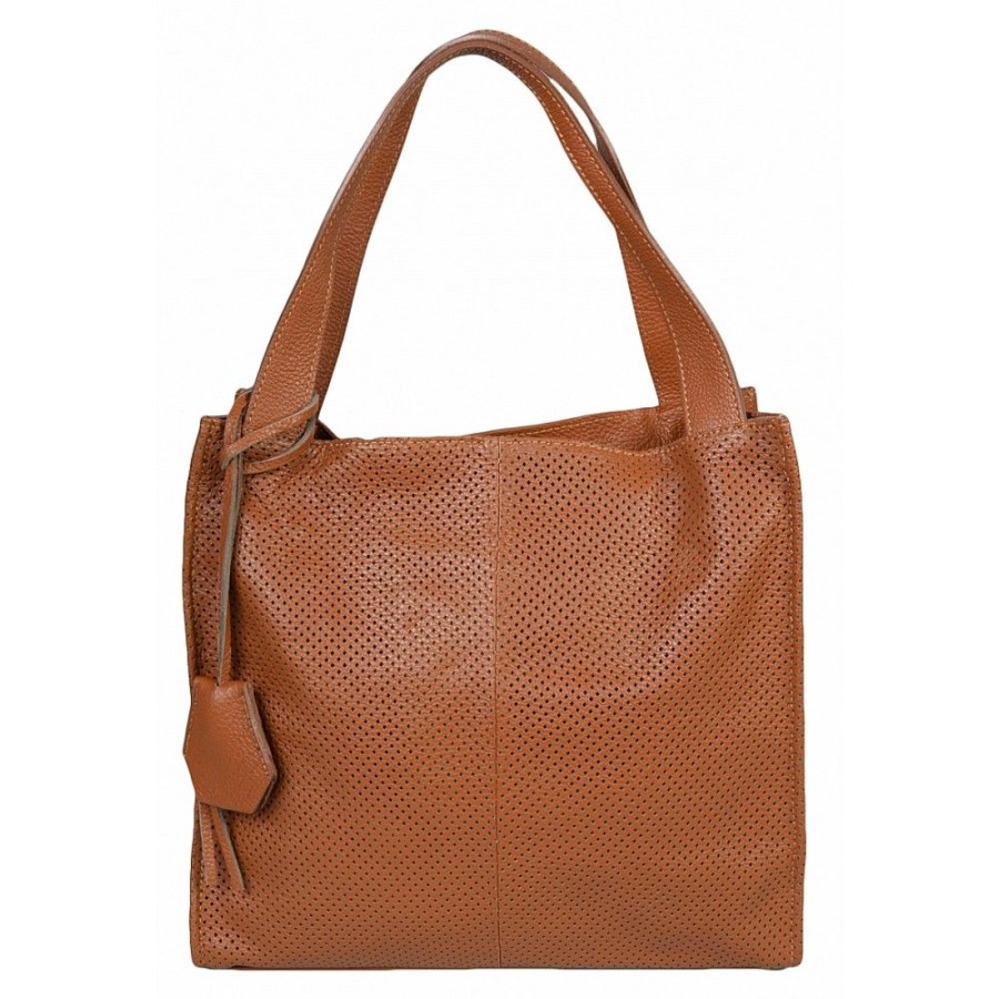 VERA Cross Body Handbags | Vera Italy "Abelita" Cognac