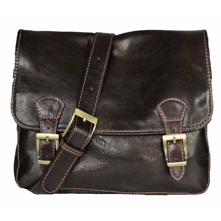 VERA Cross Body Handbags | Vera Italy "Yavora" Dark Brown