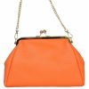 VERA Large Handbags | Vera Italy "Polliera" Orange