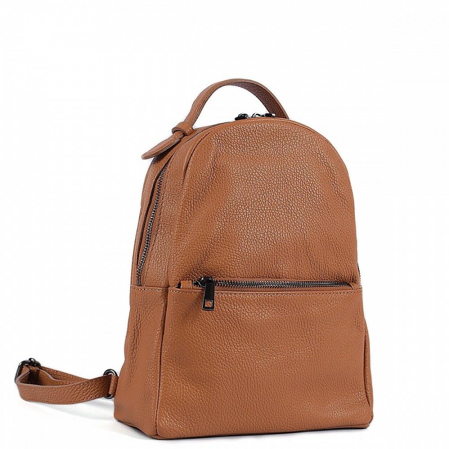 VERA Leather Backpacks | Vera Italy "Frakta" Cognac