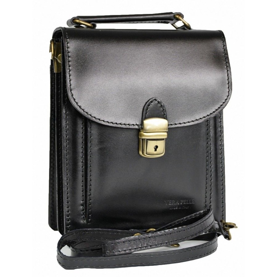 VERA Large Handbags | Vera Italy "William" Black