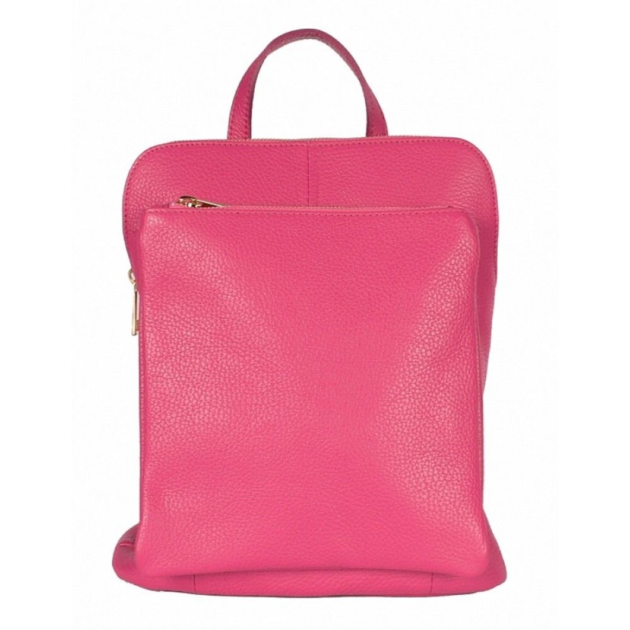 VERA Leather Backpacks | Vera Italy "Dorris" Fuchsia