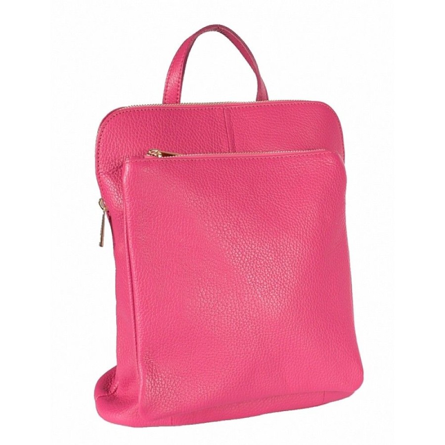 VERA Leather Backpacks | Vera Italy "Dorris" Fuchsia