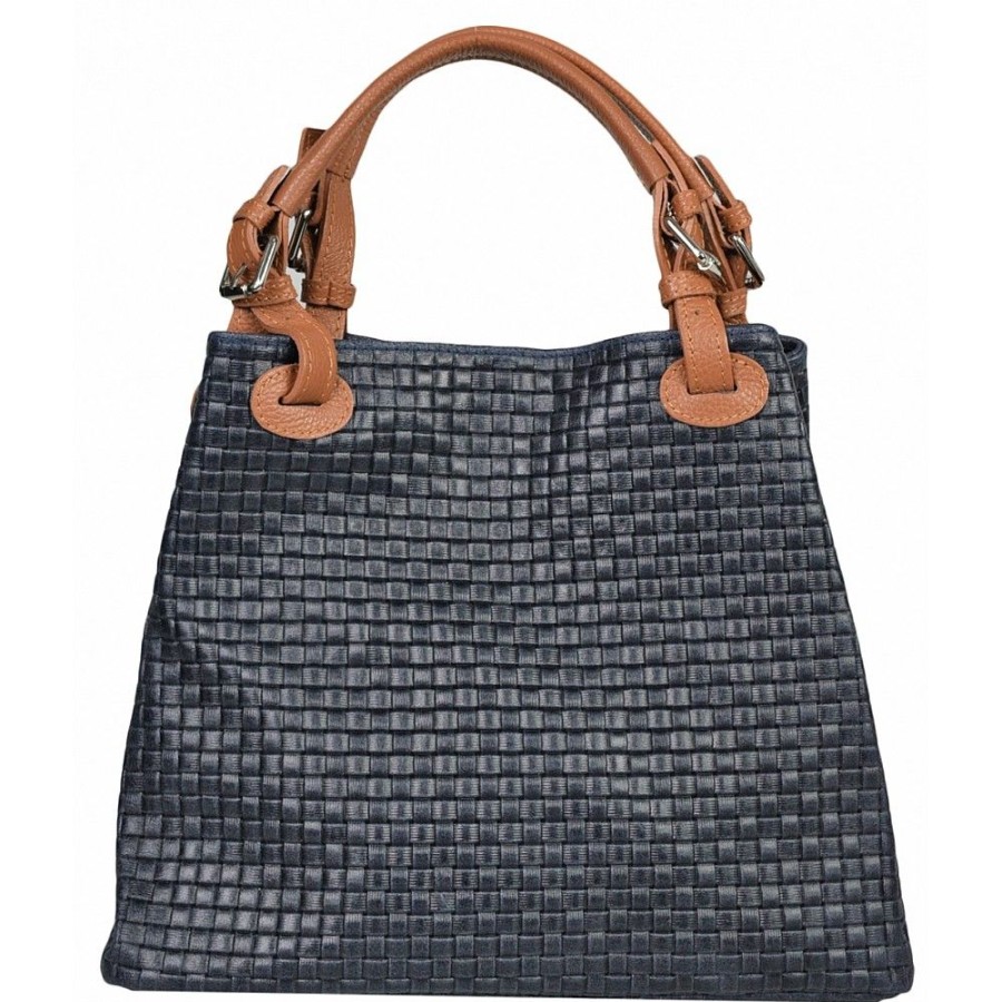 VERA Large Handbags | Vera Italy "Brida" Dark Blue