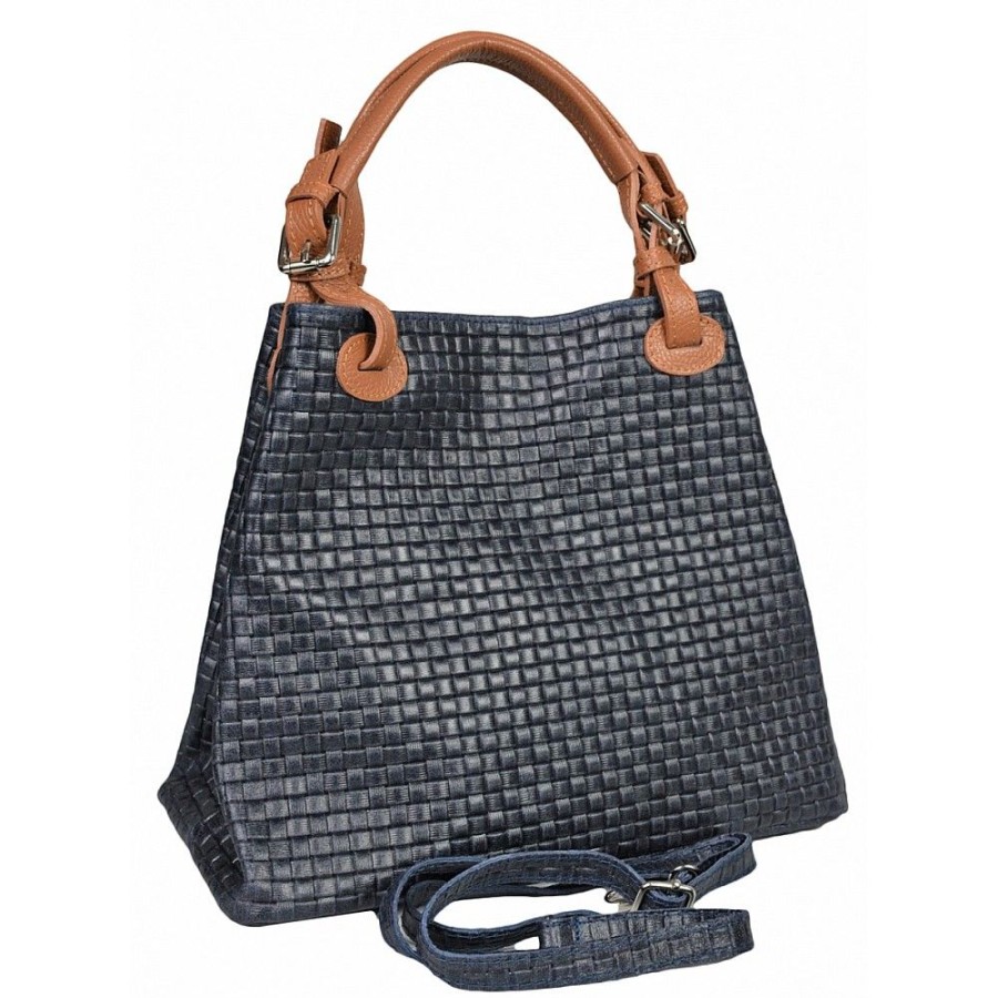 VERA Large Handbags | Vera Italy "Brida" Dark Blue