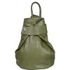 VERA Leather Backpacks | Vera Italy "Farera" Dark Green