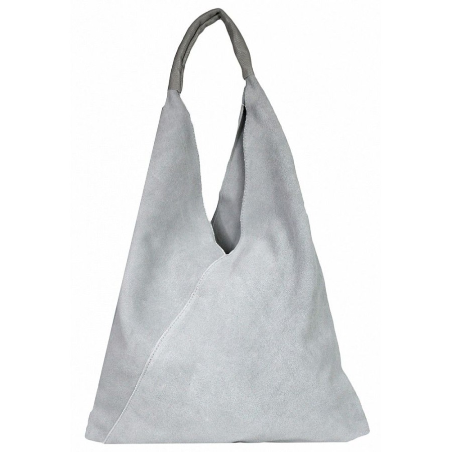 VERA Large Handbags | Vera Italy "Febera" Light Grey