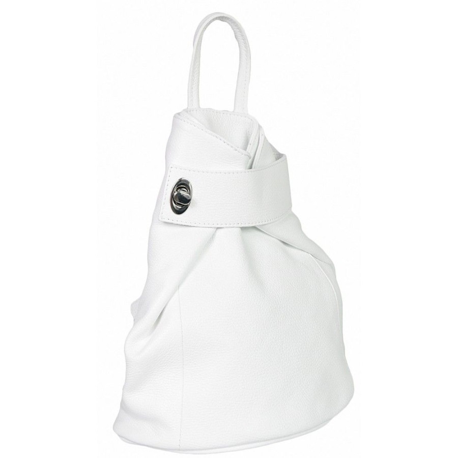 VERA Leather Backpacks | Vera Italy "Anga" White