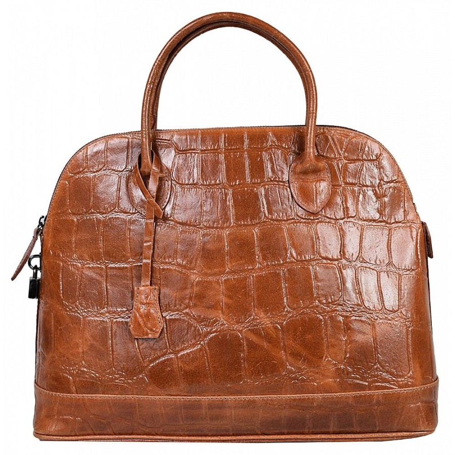 VERA Large Handbags | Vera Italy "Pumba" Cognac