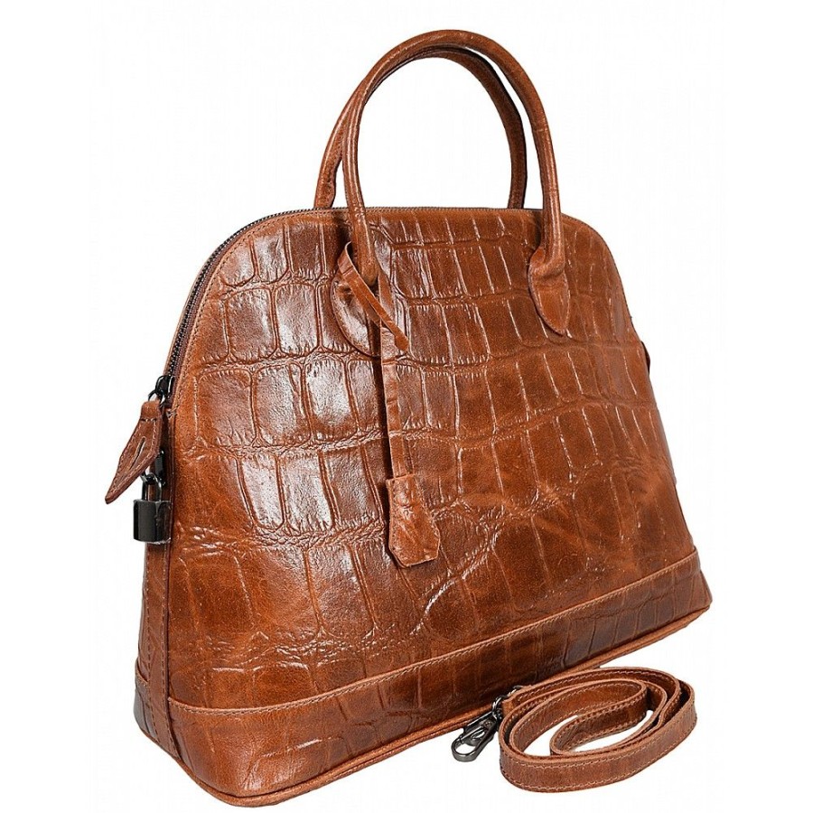 VERA Large Handbags | Vera Italy "Pumba" Cognac