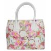 VERA Large Handbags | Vera Italy "Petunia" Flower Print