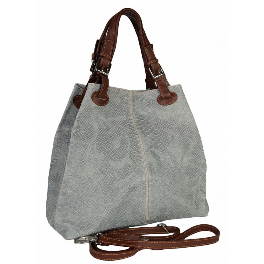 VERA Cross Body Handbags | Vera Italy "Duglasa" Light Grey