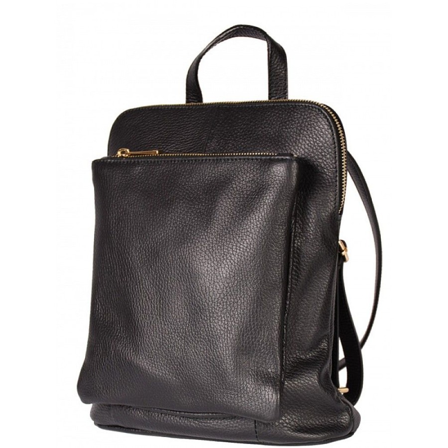 VERA Leather Backpacks | Vera Italy "Alexis" Black