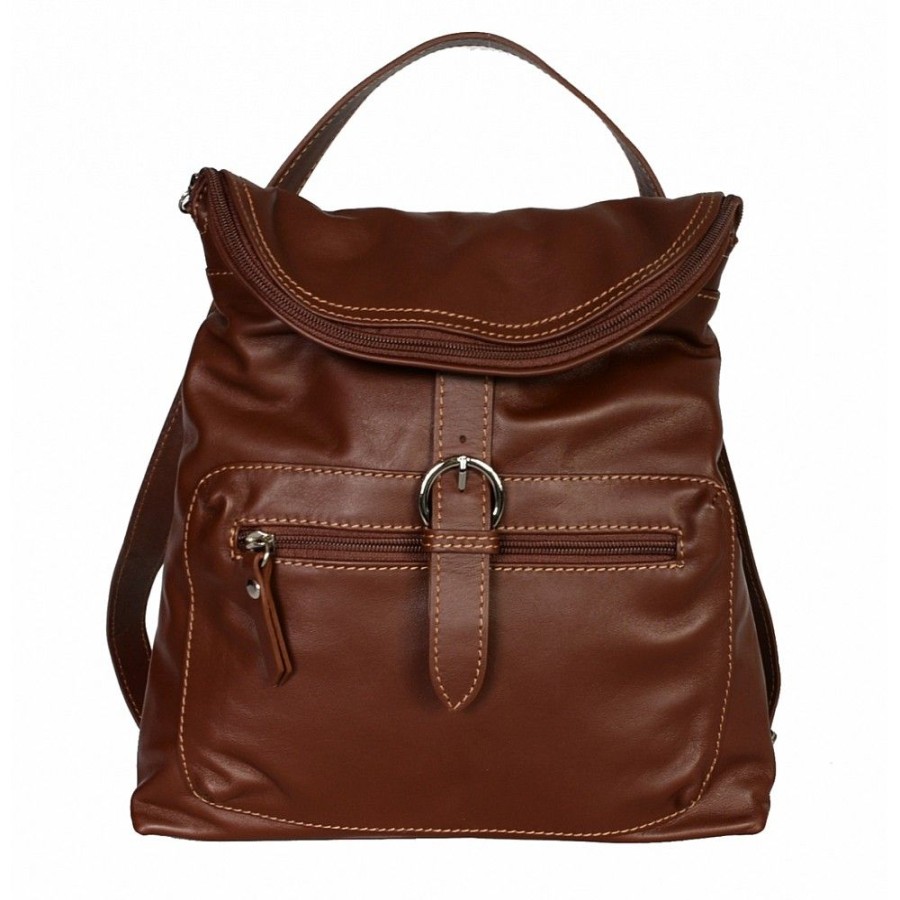 VERA Leather Backpacks | Vera Italy "Aloe" Chocolate