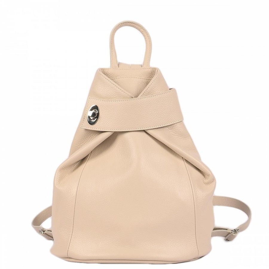 VERA Leather Backpacks | Vera Italy "Nikona" Beige