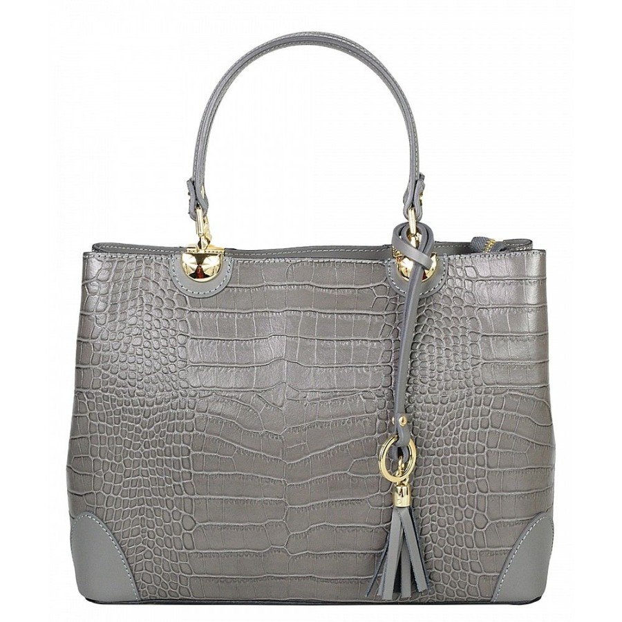 VERA Large Handbags | Vera Italy "Borianda" Dark Grey