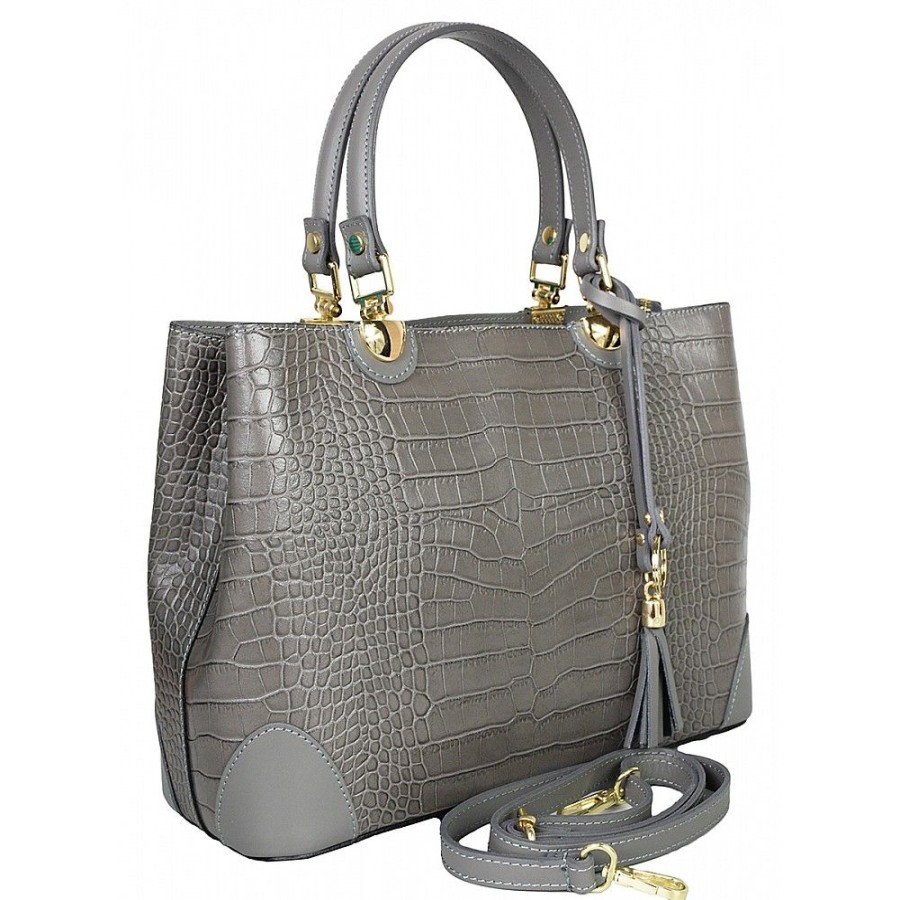 VERA Large Handbags | Vera Italy "Borianda" Dark Grey