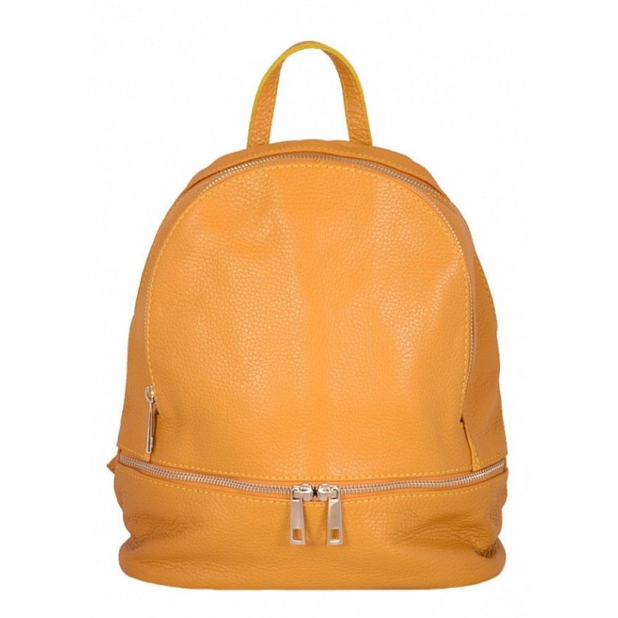 VERA Leather Backpacks | Vera Italy "Ibby" Mustard